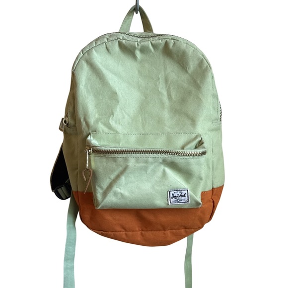 Herschel x Madewell Collab Colorblock Green & Orange Backpack - Picture 1 of 4